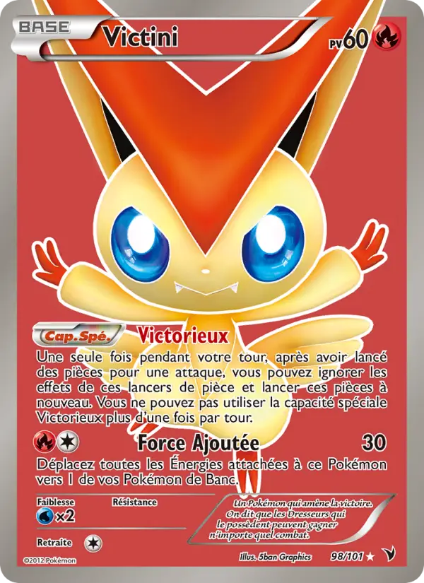 Victini — carte 98 de l’extension Nobles Victoires
