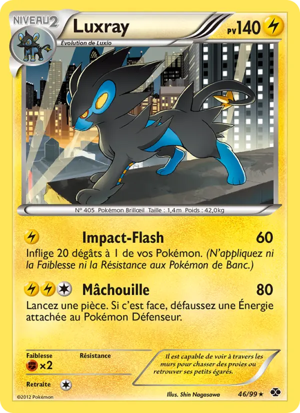 Luxray — carte 46 de l’extension Destinées Futures