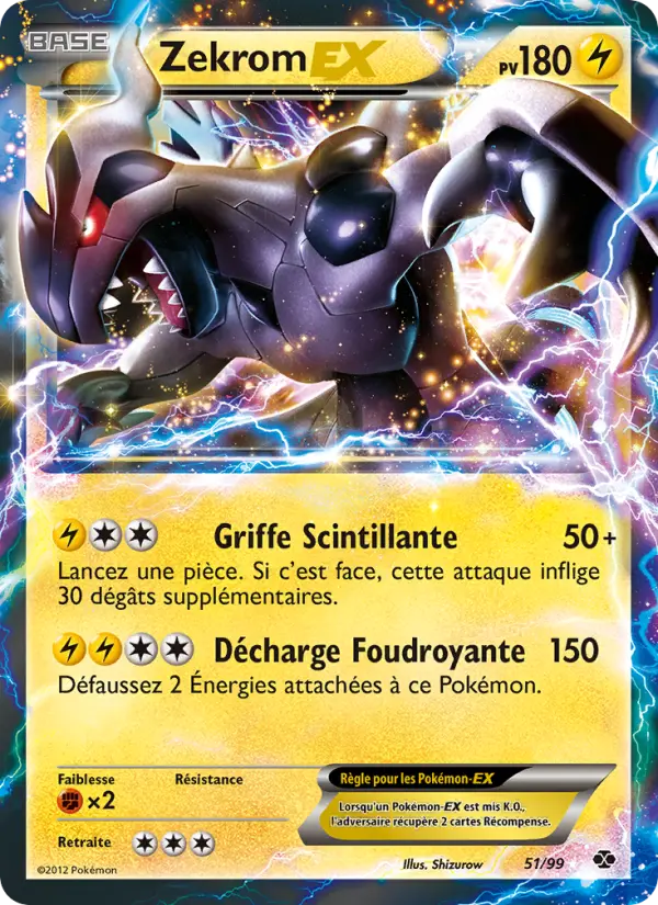 Zekrom-EX — carte 51 de l’extension Destinées Futures