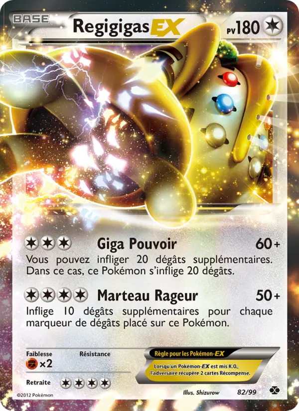 Regigigas-EX — carte 82 de l’extension Destinées Futures