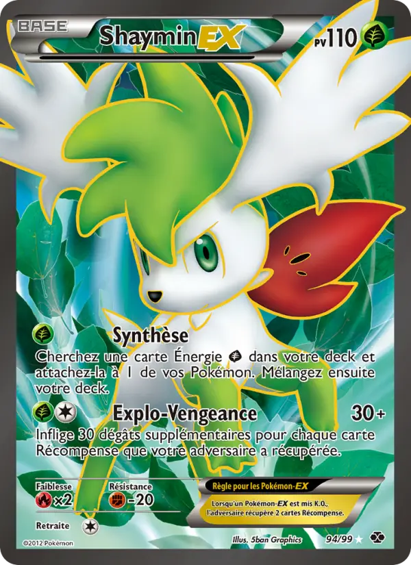 Shaymin-EX — carte 94 de l’extension Destinées Futures