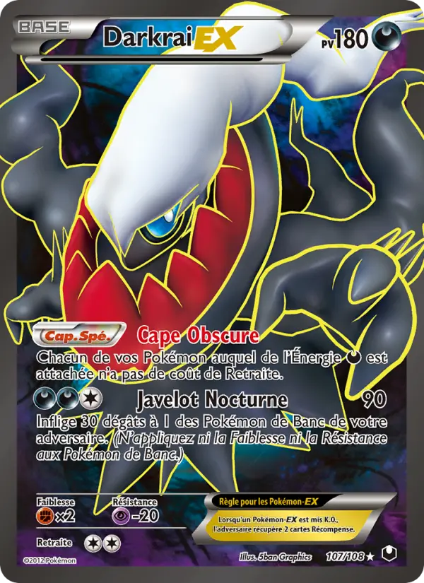 Darkrai-EX — carte 107 de l’extension Explorateurs Obscurs