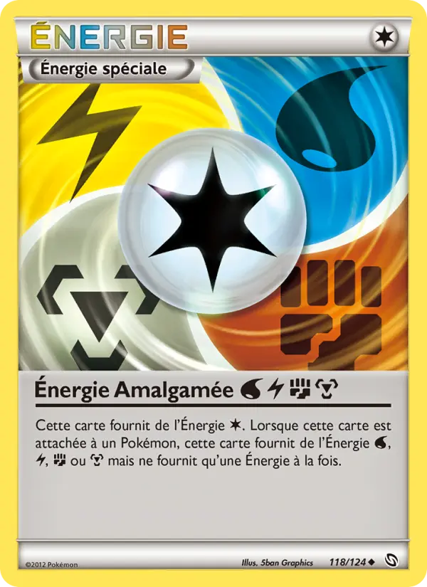 Énergie Amalgamée WaterLightningFightingMetal — carte 118 de l’extension Dragons Éxaltés