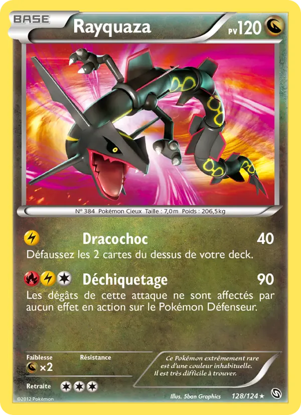 Rayquaza — carte 128 de l’extension Dragons Éxaltés