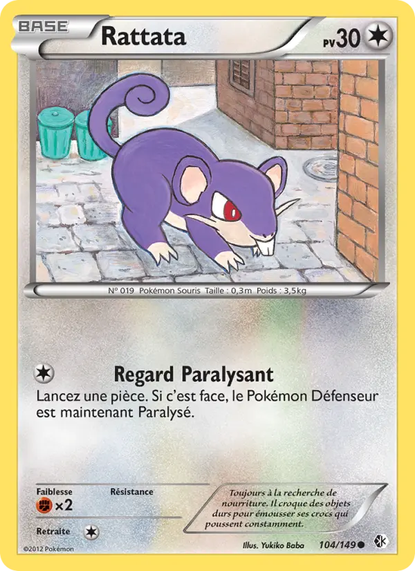 Rattata — carte 104 de l’extension Frontières Franchies