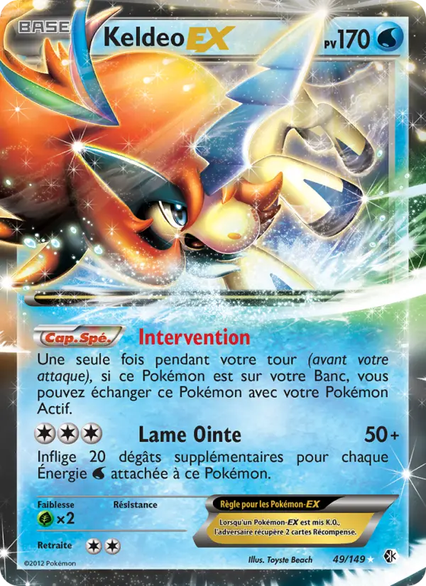 Keldeo EX — carte 49 de l’extension Frontières Franchies