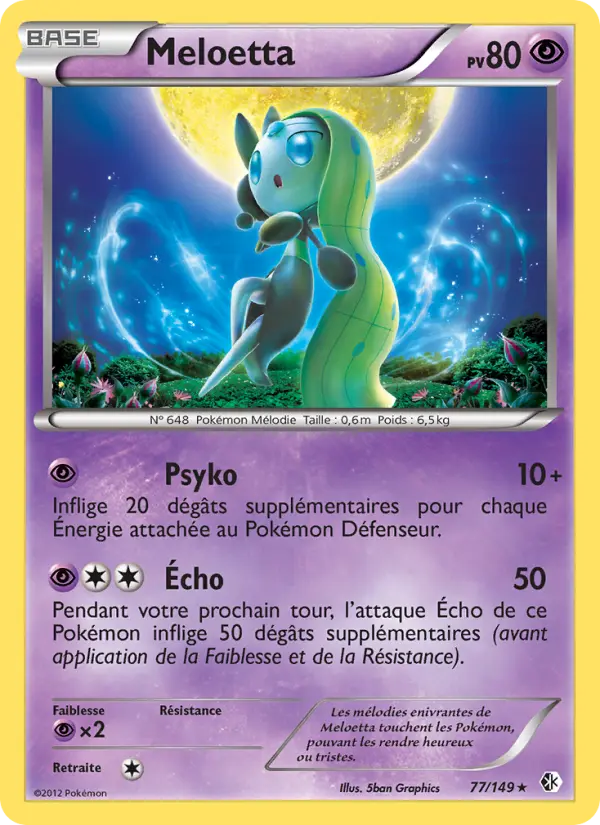 Meloetta — carte 77 de l’extension Frontières Franchies