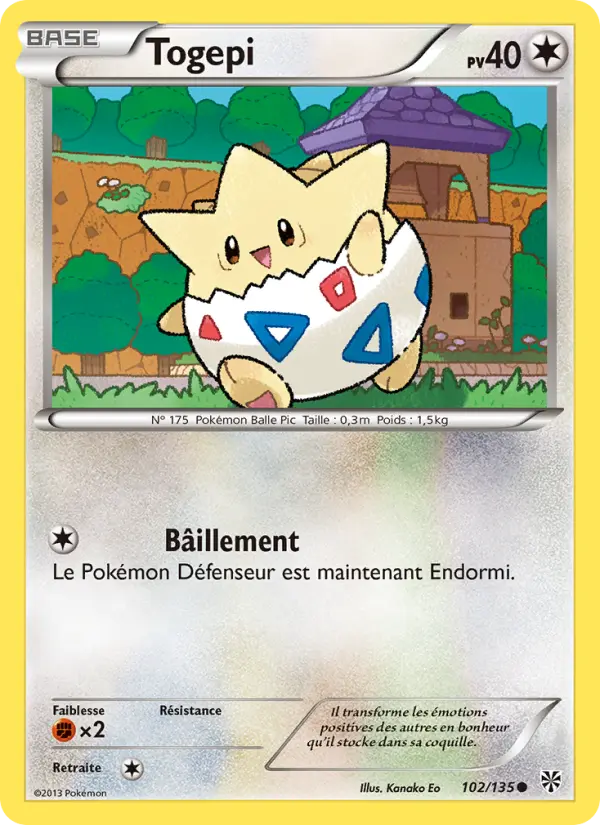Togepi — carte 102 de l’extension Tempète Plasma