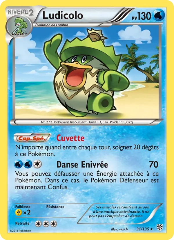 Ludicolo — carte 31 de l’extension Tempète Plasma
