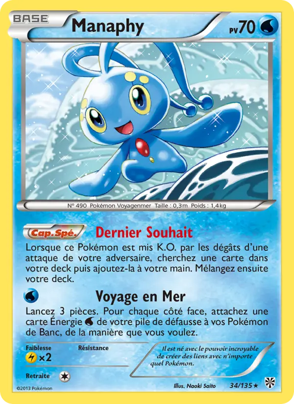 Manaphy — carte 34 de l’extension Tempète Plasma