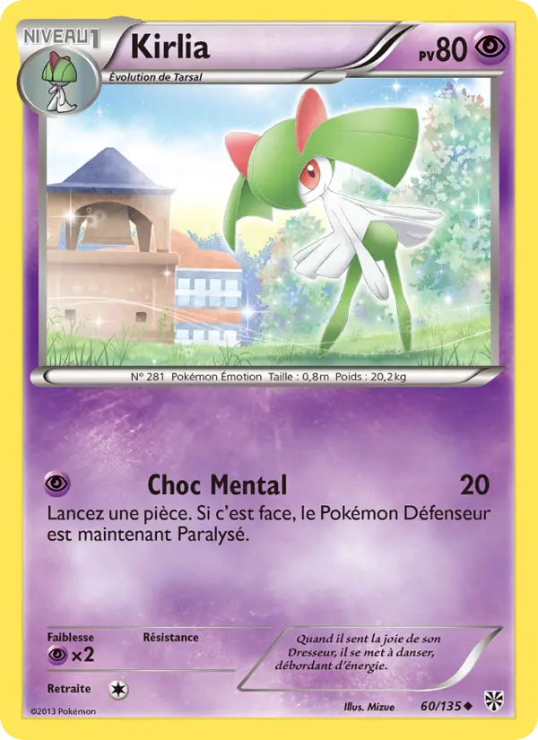 Kirlia — carte 60 de l’extension Tempète Plasma