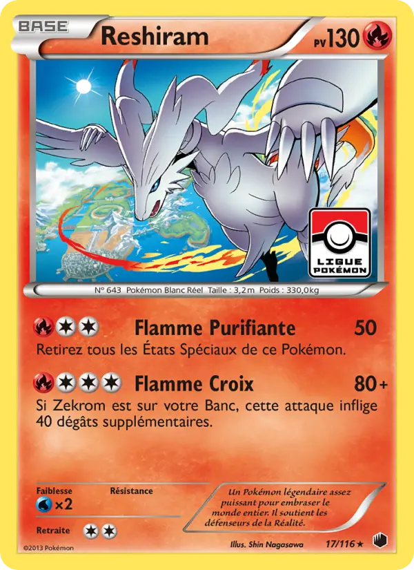 Reshiram — carte 17 de l’extension Glaciation Plasma