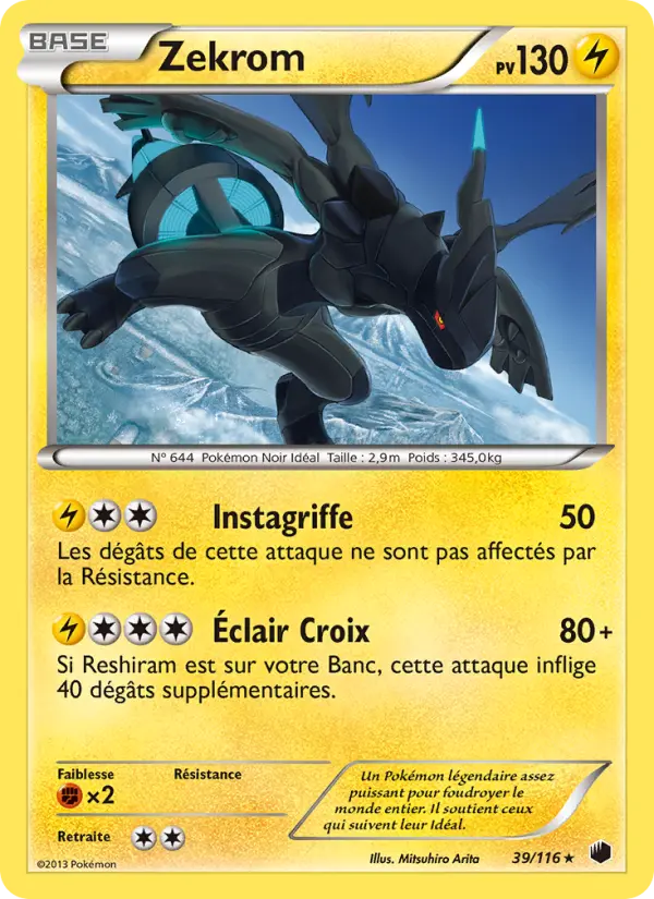 Zekrom — carte 39 de l’extension Glaciation Plasma