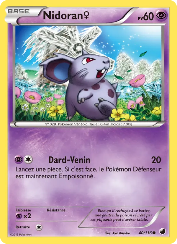 Nidoran♀ — carte 40 de l’extension Glaciation Plasma