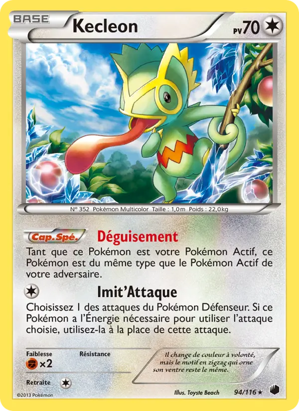 Kecleon — carte 94 de l’extension Glaciation Plasma