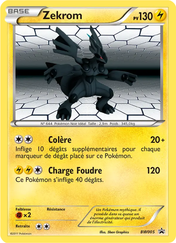 Zekrom — carte BW05 de l’extension Promo BW