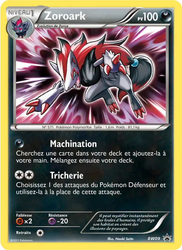 Zoroark — carte BW09 de l’extension Promo BW