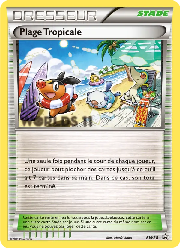 Plage Tropicale — carte BW28 de l’extension Promo BW