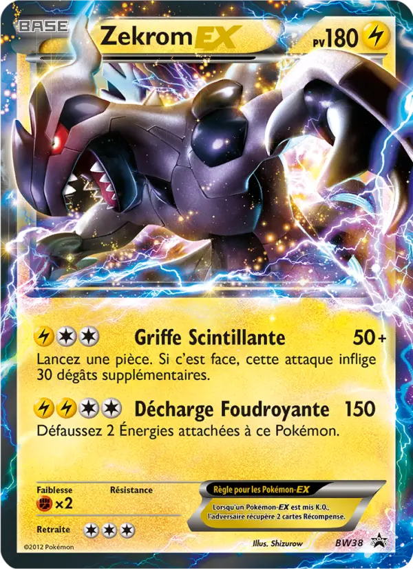 Zekrom ex — carte BW38 de l’extension Promo BW