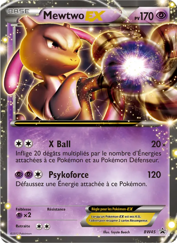 Mewtwo ex — carte BW45 de l’extension Promo BW