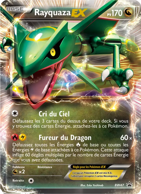 Rayquaza ex — carte BW47 de l’extension Promo BW