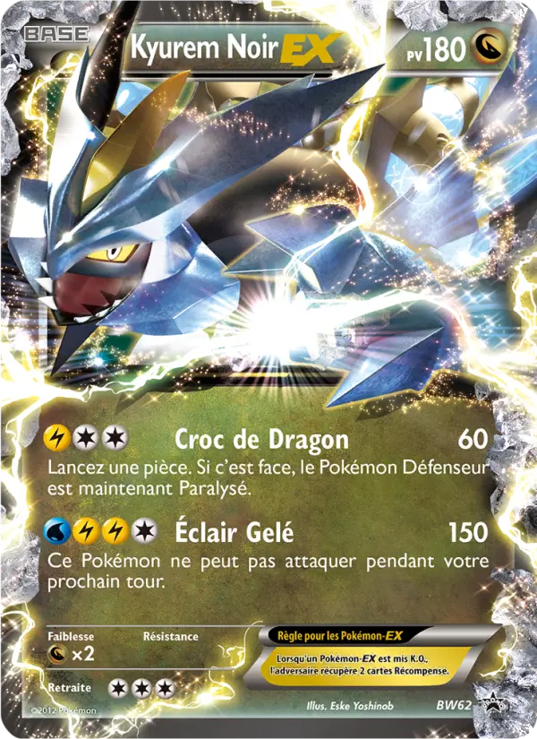 Kyurem Noir ex — carte BW62 de l’extension Promo BW