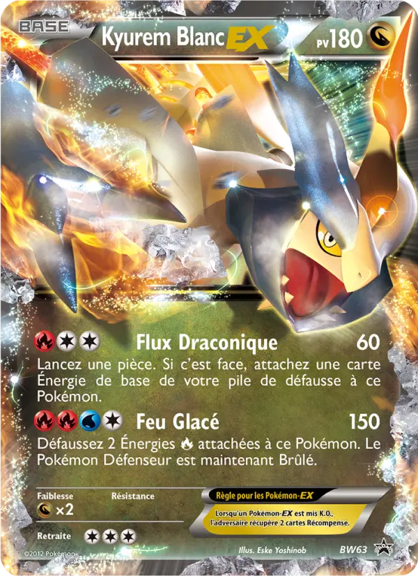 Kyurem Blanc ex — carte BW63 de l’extension Promo BW