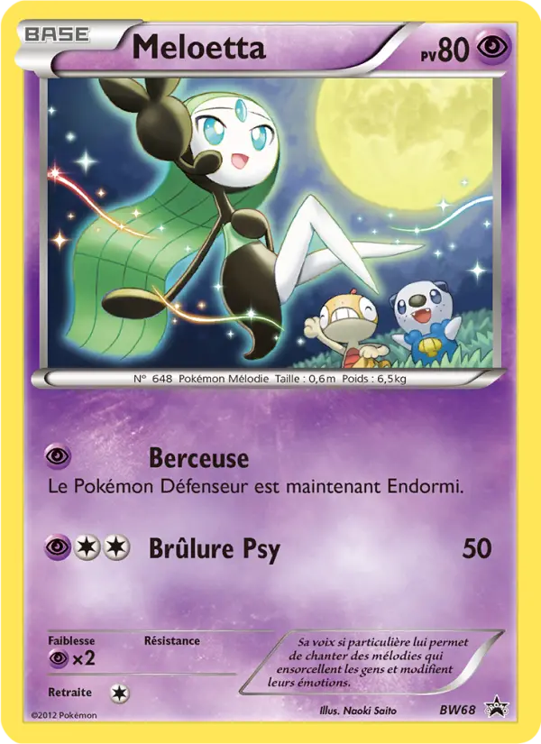 Meloetta — carte BW68 de l’extension Promo BW