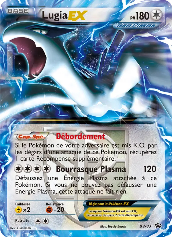 Lugia ex — carte BW83 de l’extension Promo BW