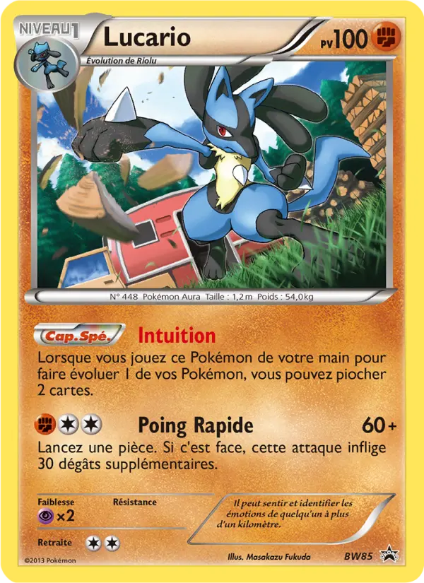Lucario — carte BW85 de l’extension Promo BW