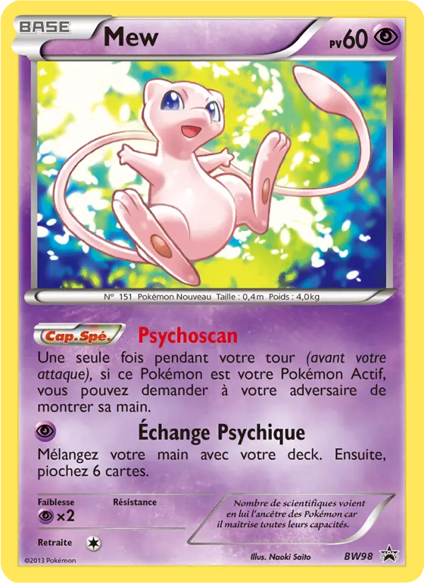 Mew — carte BW98 de l’extension Promo BW