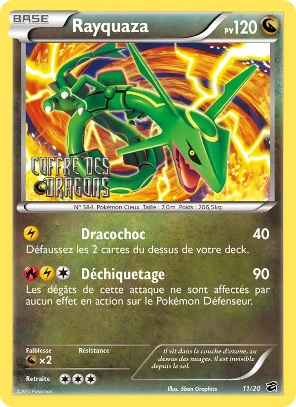 Rayquaza — carte 11 de l’extension Coffre des Dragons
