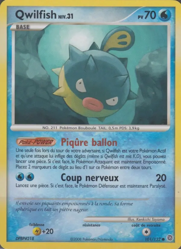Qwilfish — carte 101 de l’extension Merveilles Secrètes