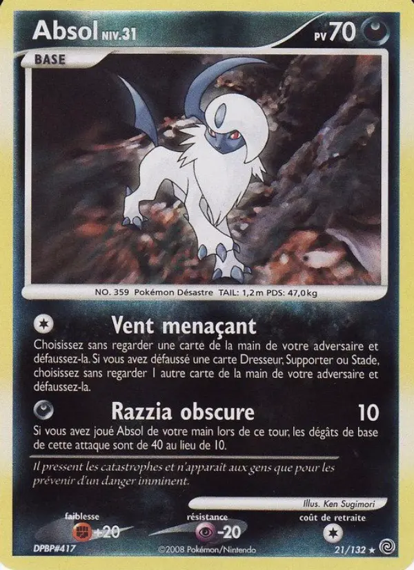 Absol — carte 21 de l’extension Merveilles Secrètes