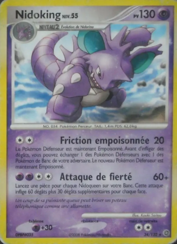 Nidoking — carte 34 de l’extension Merveilles Secrètes