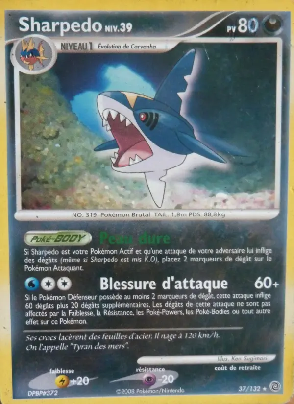 Sharpedo — carte 37 de l’extension Merveilles Secrètes