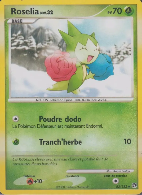 Roselia — carte 62 de l’extension Merveilles Secrètes