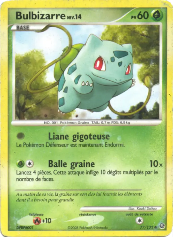 Bulbizarre — carte 77 de l’extension Merveilles Secrètes