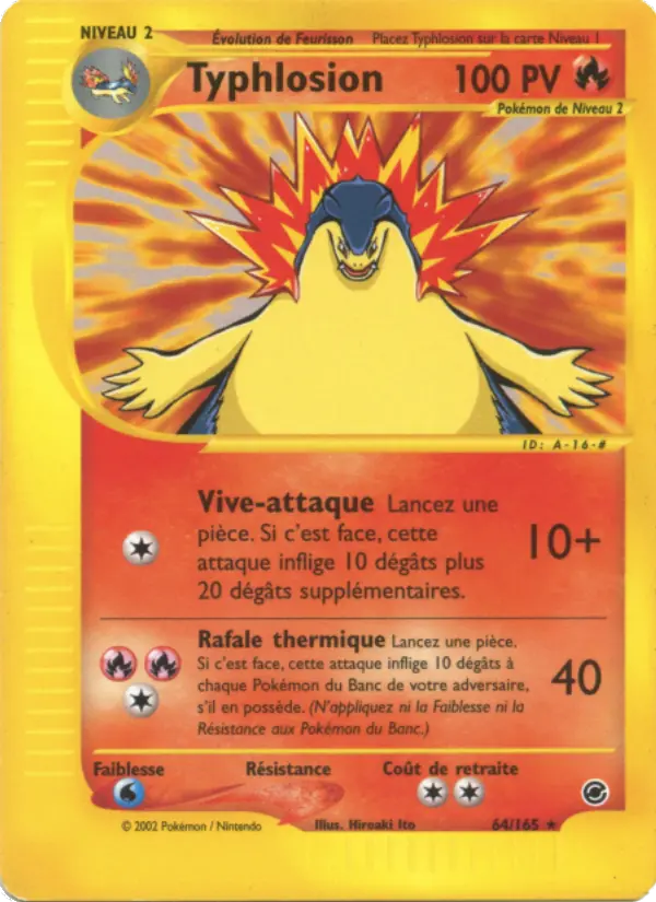 Typhlosion — carte 64 de l’extension Expedition