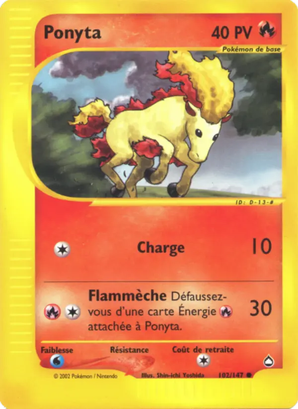 Ponyta — carte 102 de l’extension Aquapolis