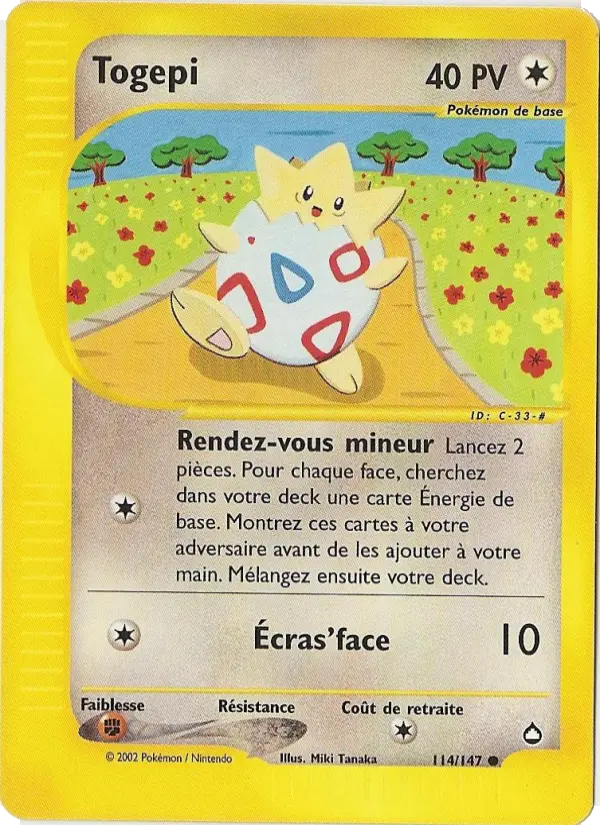 Togepi — carte 114 de l’extension Aquapolis