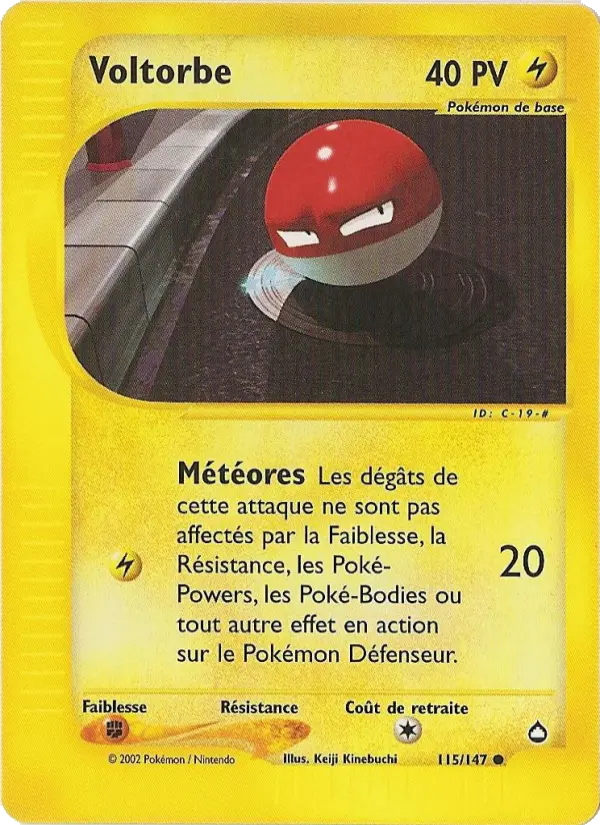 Voltorbe — carte 115 de l’extension Aquapolis