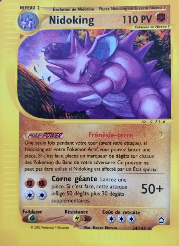 Nidoking — carte 24 de l’extension Aquapolis