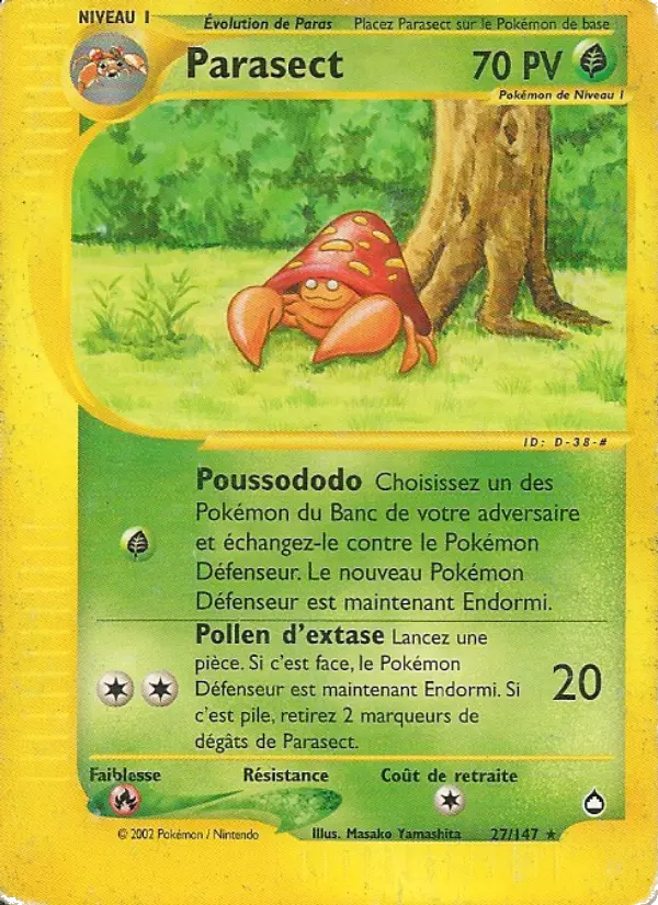 Parasect — carte 27 de l’extension Aquapolis