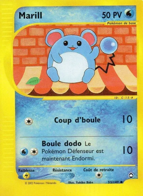 Marill — carte 53 de l’extension Aquapolis