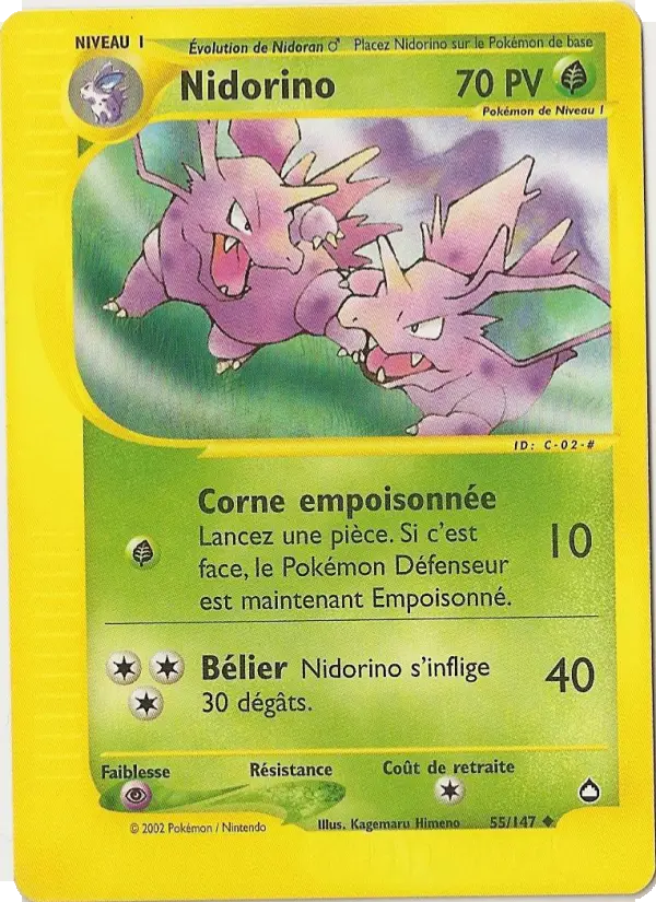 Nidorino — carte 55 de l’extension Aquapolis