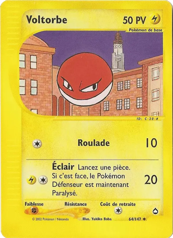 Voltorbe — carte 64 de l’extension Aquapolis