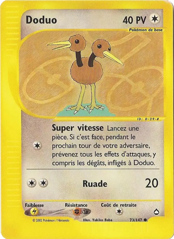 Doduo — carte 73 de l’extension Aquapolis