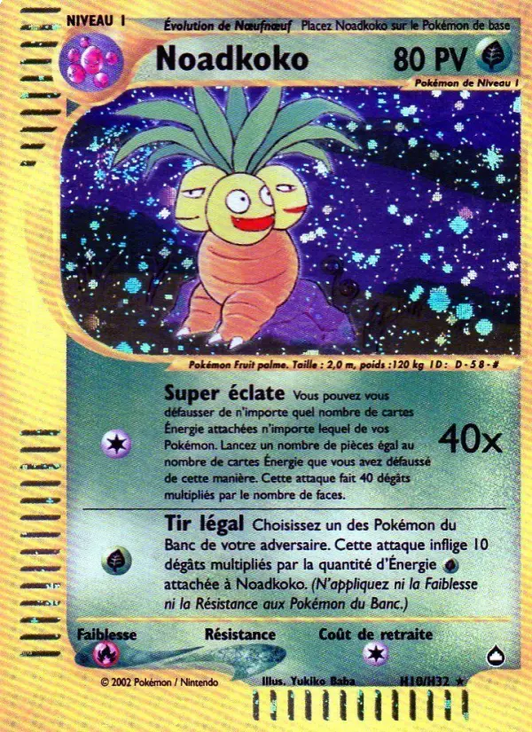 Noadkoko — carte H10 de l’extension Aquapolis