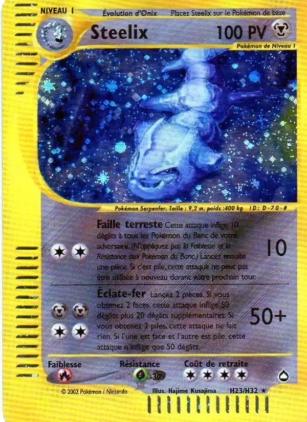 Steelix — carte H23 de l’extension Aquapolis
